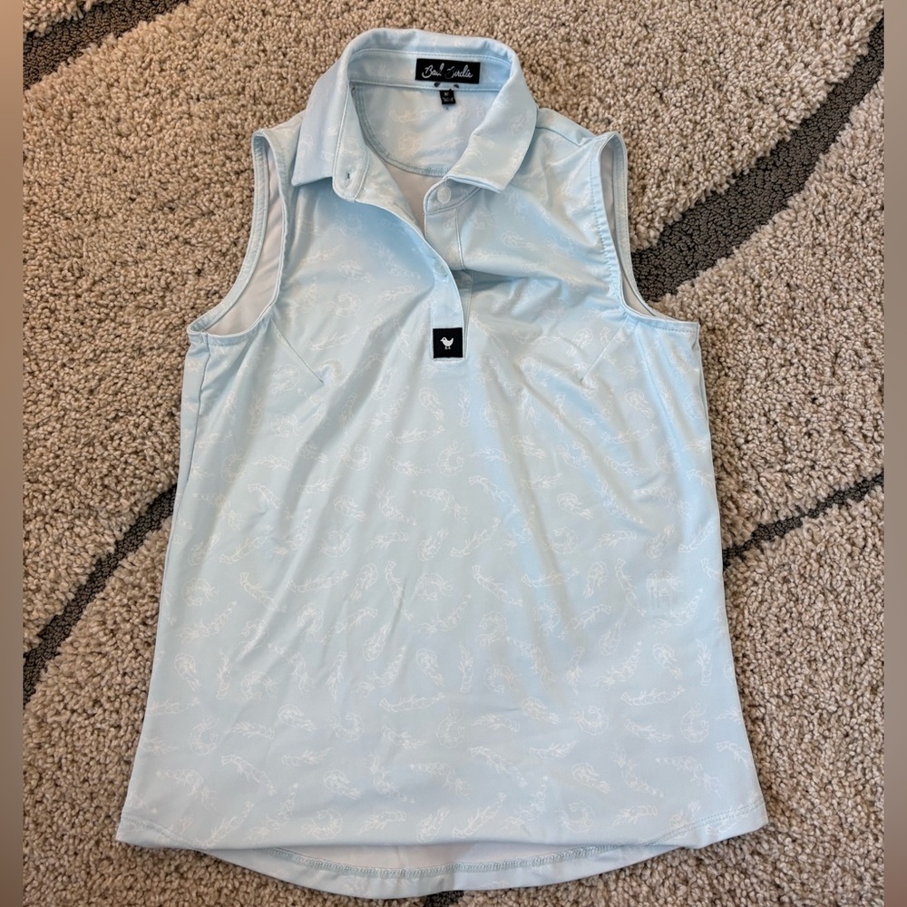Bad birdie shrimp print tank top